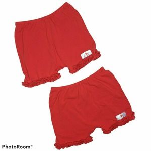 Hide-ees Better Than Bloomers size 7/8 2 pairs of girls red shorts